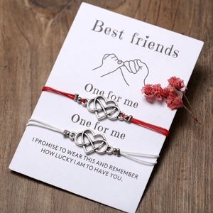 BEST FRIENDS Eternal Love Charm Rope Bracelet Set